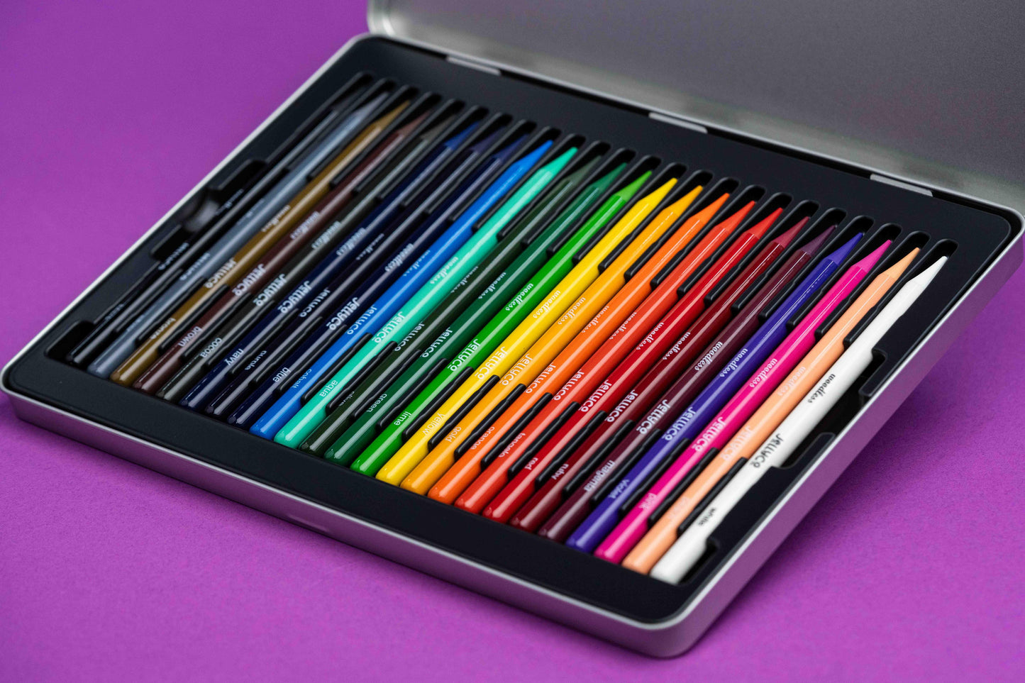 24 Tin JellyCo Premium Quality Colour Pencils